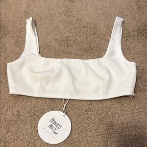 Princess Polly White Huxley Top Size 4